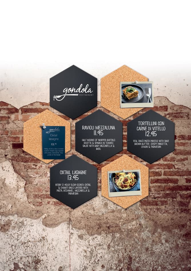 Securit Kreide- & Korktafel Silhouette , Hexagon,