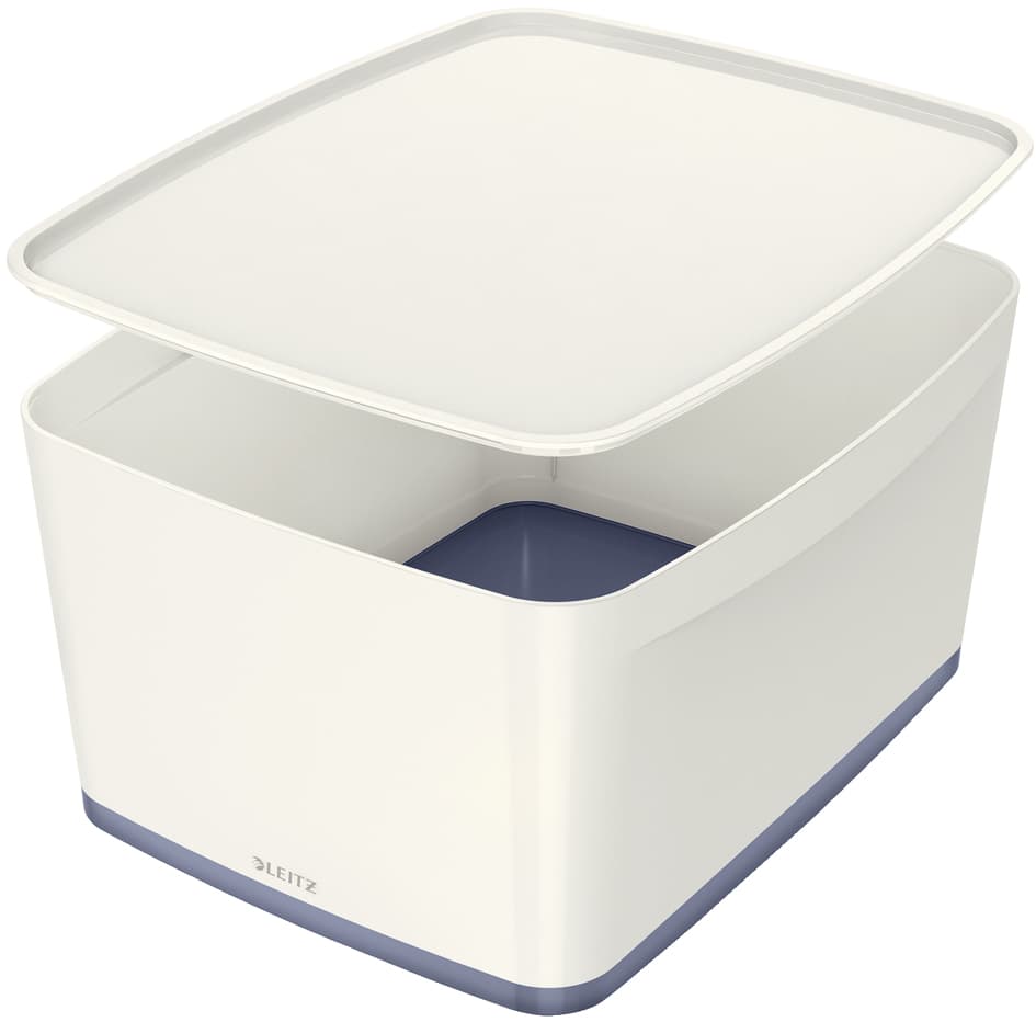 Leitz Aufbewahrungsbox My Box, 18 Liter, Weiß/Grau
