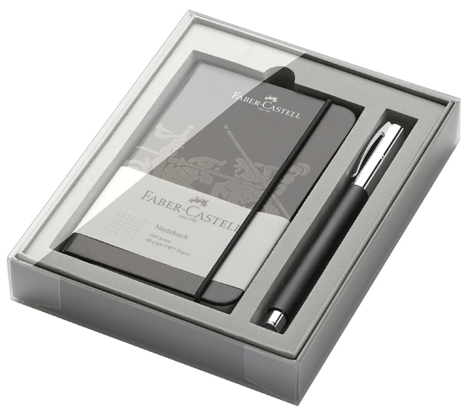 Faber-Castell Schreibgeräte-Set Ambition Edelharz, Schwarz
