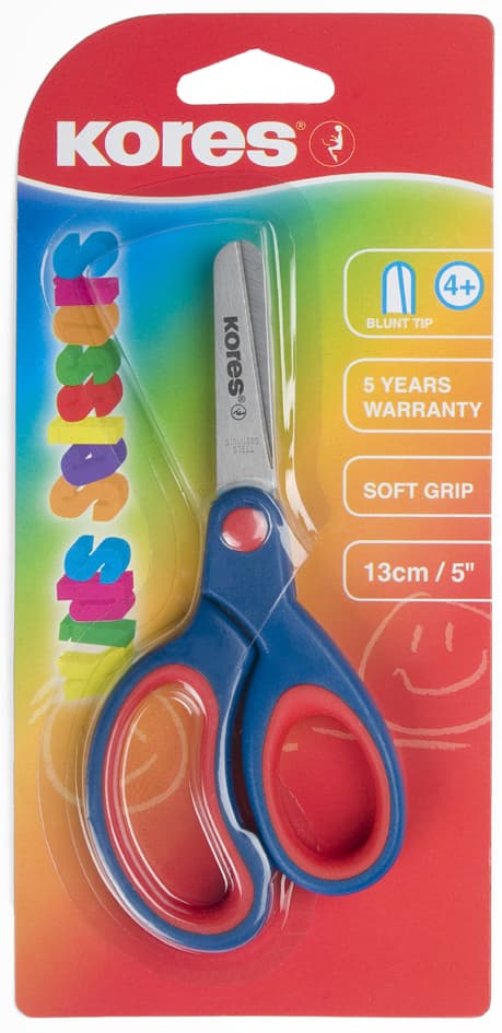 Kores Bastelschere Mit Softgrip-Griff, Rund, Länge: 130 Mm