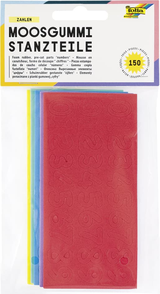Folia Moosgummi-Stanzteile , Zahlen,