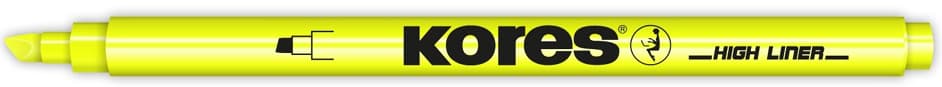 Kores Textmarker-Pen, Keilspitze: 0,5 - 3,5 Mm, Gelb