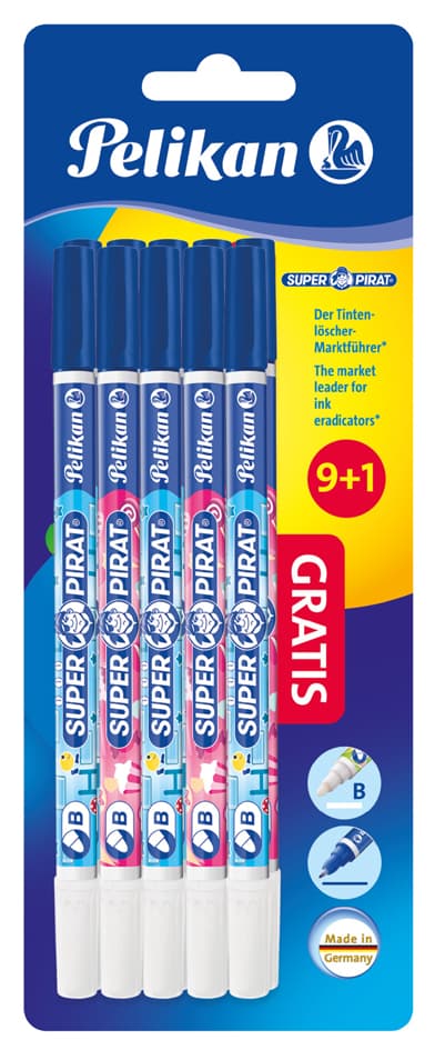 Pelikan Tintenlöscher Super Pirat 850b, 10er Blisterkarte