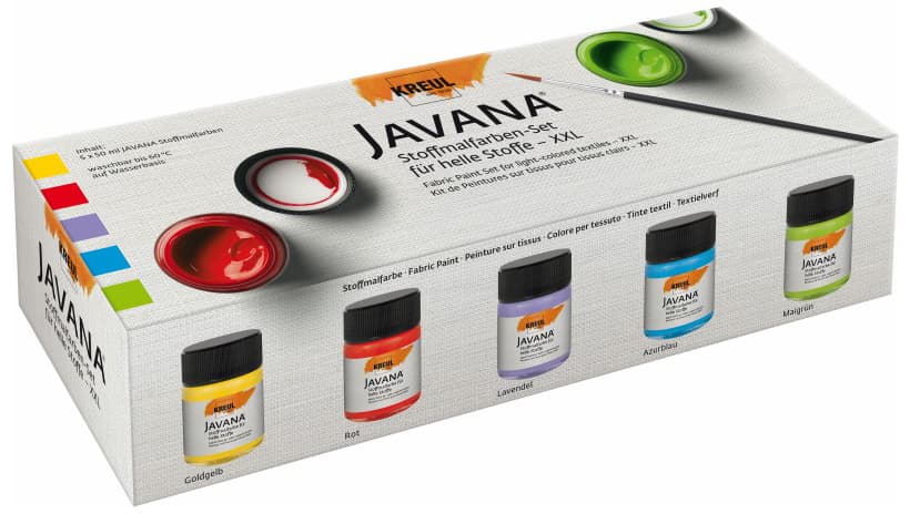 Kreul Textilfarbe Javana, Xxl-Set, 5 X 50 Ml