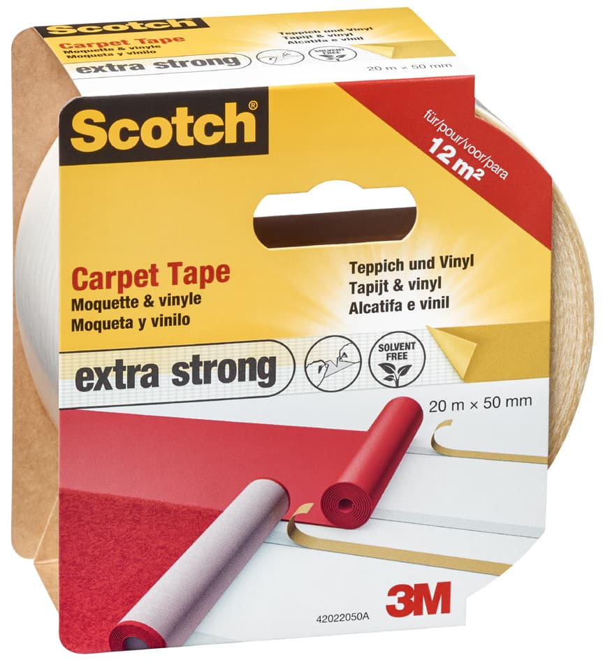 Scotch Teppichklebeband Extra Stark, 50 Mm X 20 M, Weiß