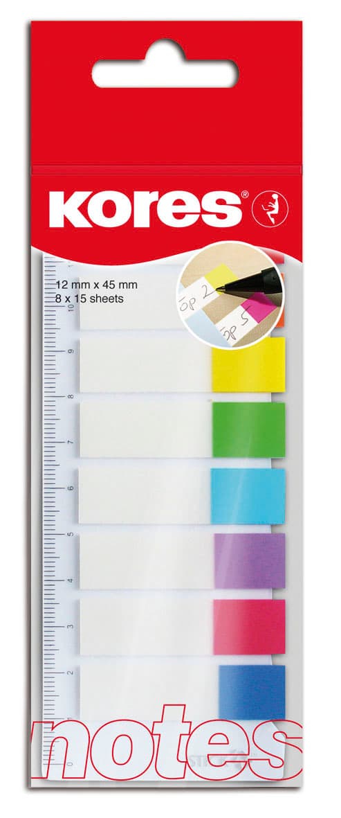 Kores Pagemarker - Folie, 12 X 45 Mm, 8 X 15 Blatt