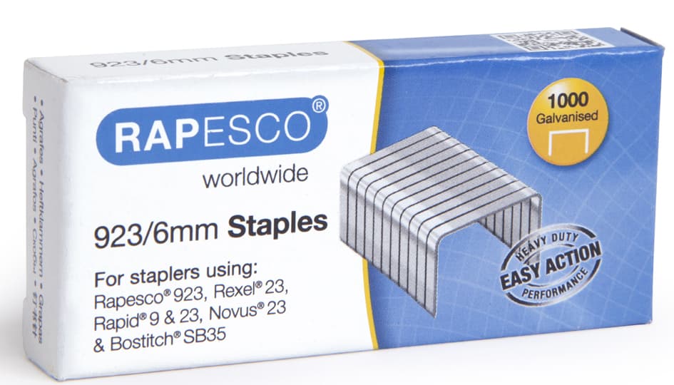 Rapesco Heftklammern 923/15+17+20+23 Mm, Verzinkt