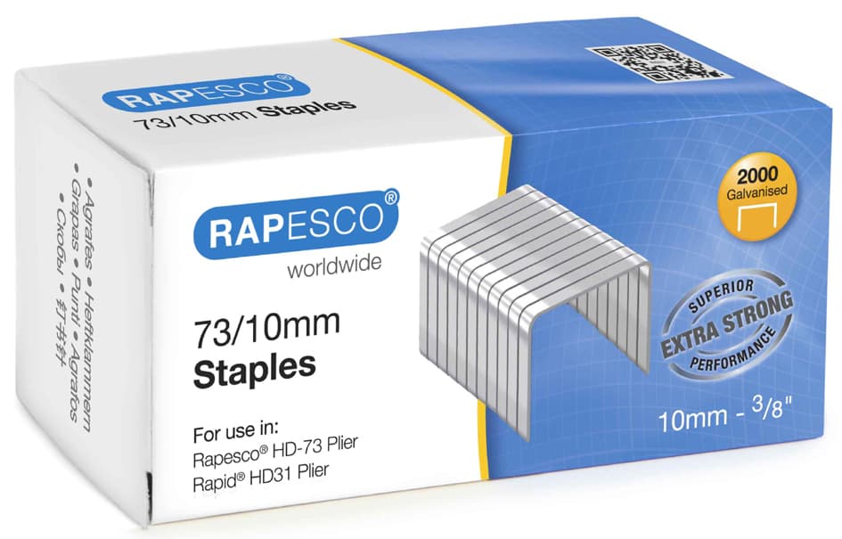 Rapesco Heftklammern 73/10, Verzinkt, Galvanisiert