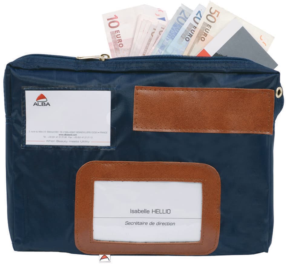 Alba Banktasche , Pocais,  Mit Dehnfalte, Polyester, Blau