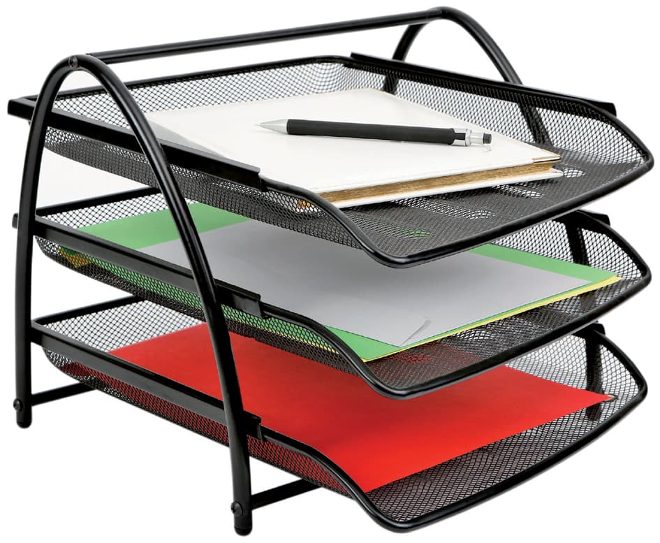 Alba Briefablage , Meshtray3, , Din A4, Drahtmetall, Schwarz