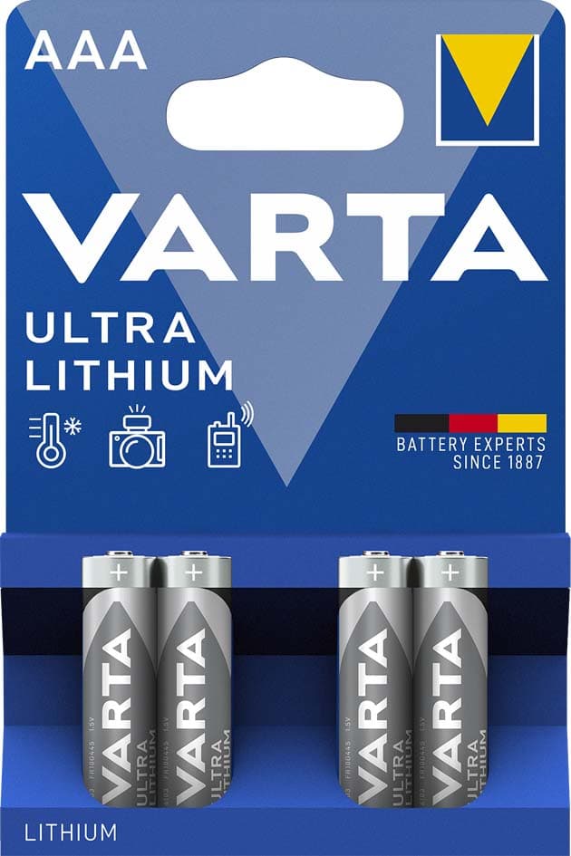 Varta Lithium Batterie Ultra Lithium, Micro (Aaa), 4er Pack