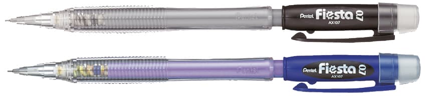 Pentel Druckbleistift Fiesta Ax107, Transparent-Schwarz