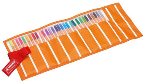 Stabilo Fineliner Point 88, 30er Rollerset, Orange/Weiß