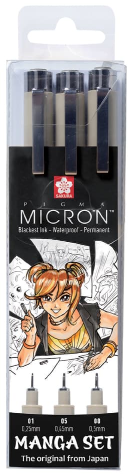 Sakura Manga-Set Pigma Micron, 3er Etui