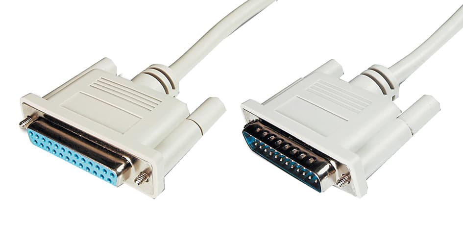 Digitus 25-Pol Sub-D Kabel, Stecker - Kupplung, 5,0 M