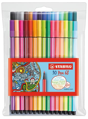 Stabilo Fasermaler Pen 68, 30er Kunststoffetui