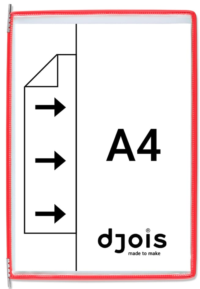Djois By Tarifold Drehzapfentafel, Din A4, Rot
