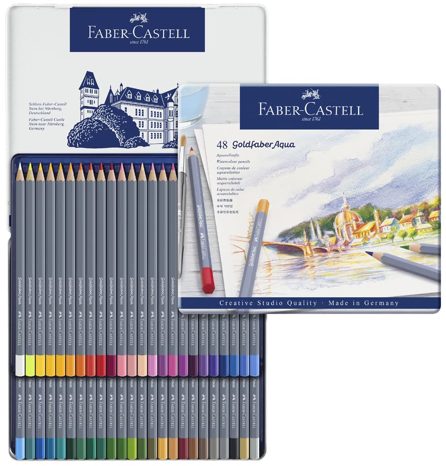 Faber-Castell Aquarellstifte Goldfaber, 48er Metalletui