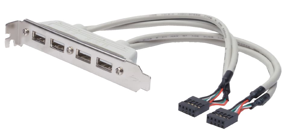 Digitus Usb 2.0 Slotblech, 4 X Usb Port, 0,25 M