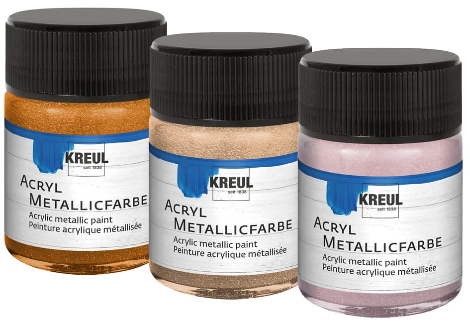 Kreul Acryl-Metallicfarbe, Champagner, 50 Ml