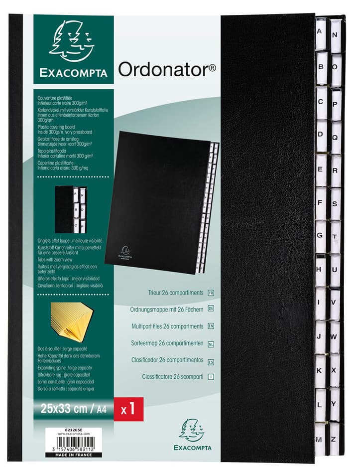 Exacompta Ordnungsmappe Ordonator, A4, A-Z, 26 Fächer