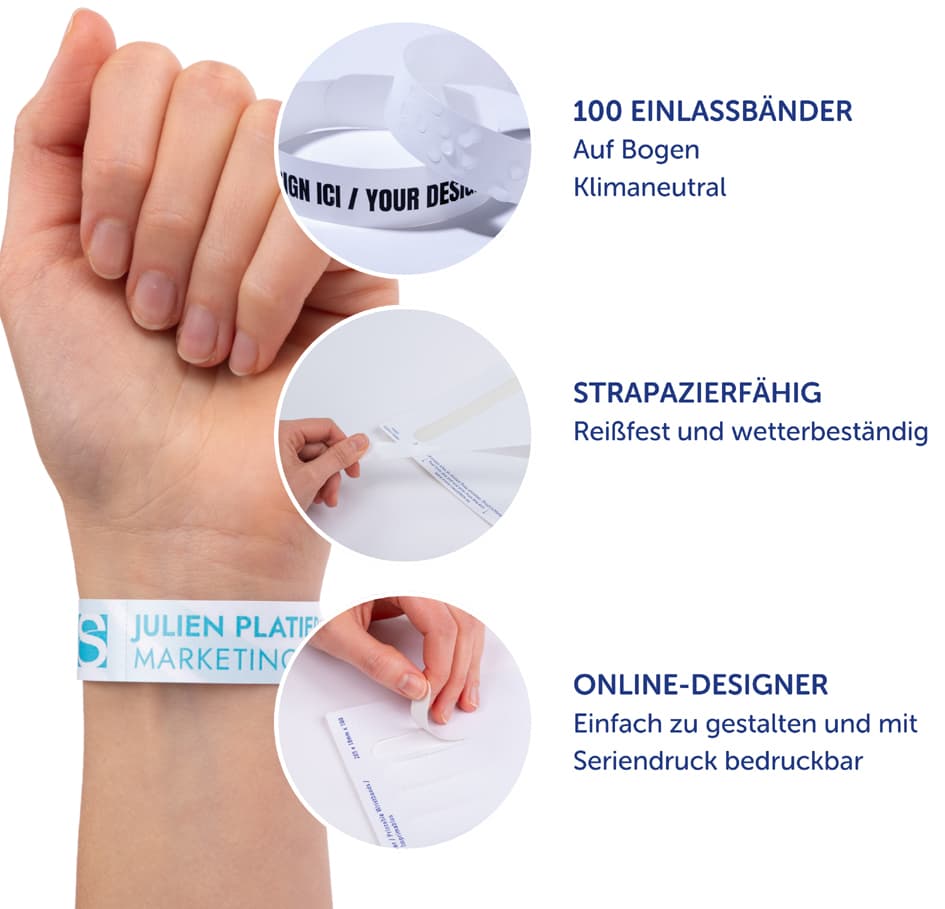 Avery Zweckform Eventbänder, 265 X 18 Mm, Bedruckbar, Weiß
