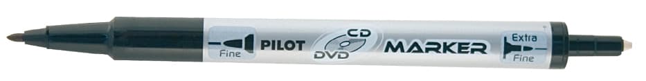 Pilot Permanent-Marker , Marker Twin, Cd/Dvd, Schwarz