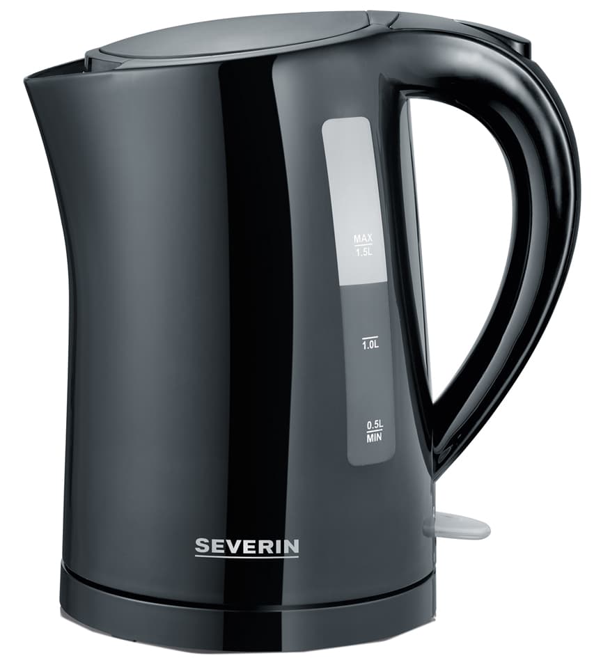 Severin Wasserkocher Wk 3498, Kabellos, 1,5 Liter, Schwarz