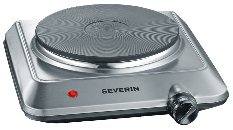 Severin Kochplatte Kp 1092, 1500 Watt Edelstahl / Schwarz