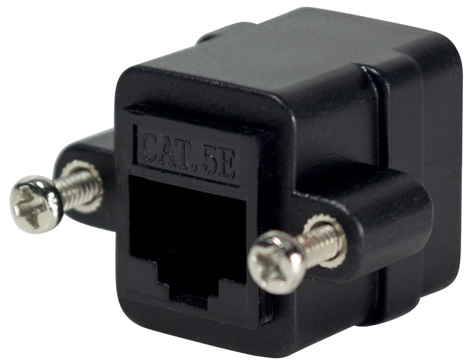 Logilink Patchkabel-Verbinder Mit Flansch, Kat.5e, Schwarz