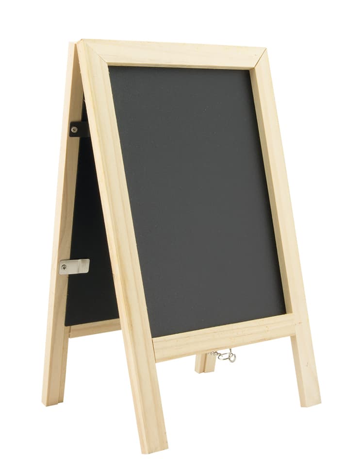 Securit Tisch-Kreidetafel Mini Kundenstopper, Buche
