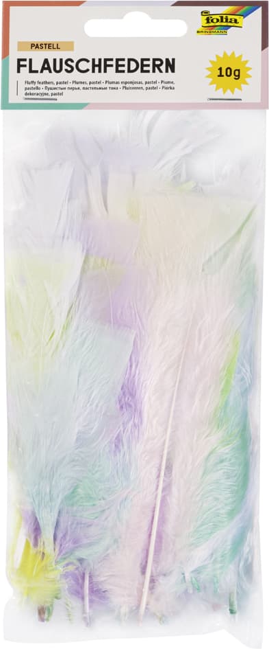 Folia Flauschfedern, 10 G, Pastellfarben