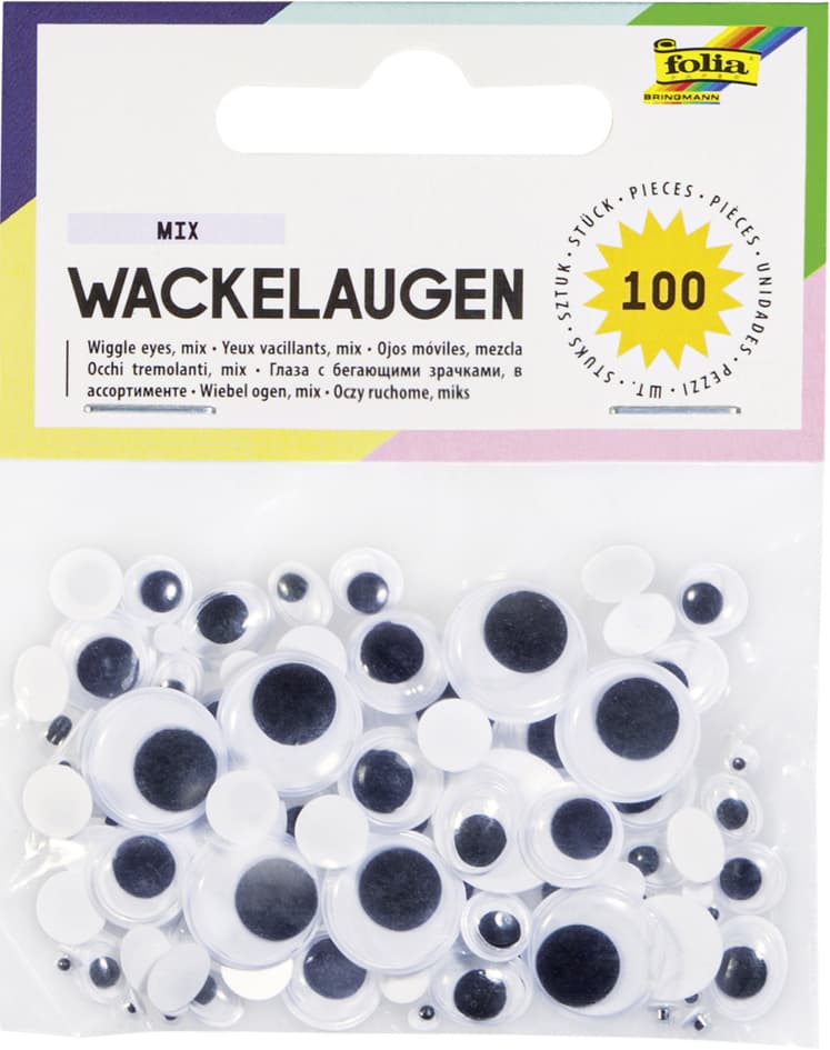 Folia Wackelaugen, Größen Sortiert, Nicht Selbstklebend