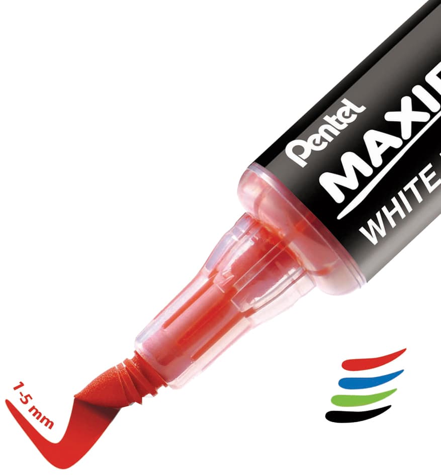 Pentel Whiteboard-Marker Maxiflo Flex-Feel, Rot
