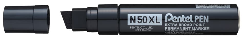 Pentel Permanent-Marker N50xl, Keilspitze Breit, Schwarz