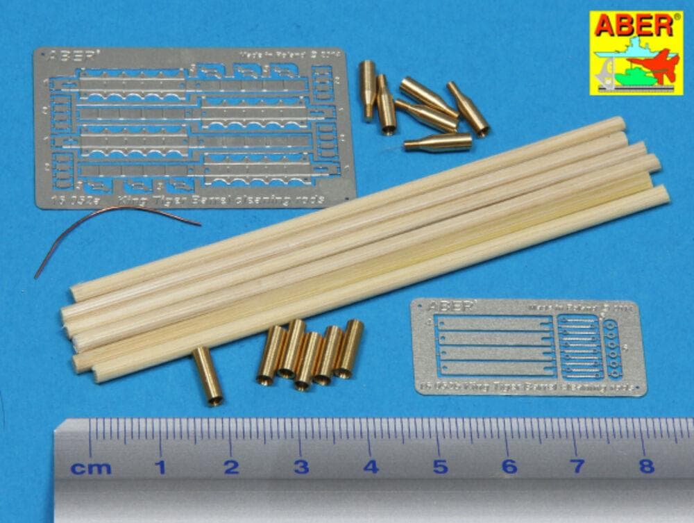 Barrel Cleaning Rods With Brackets For Tiger Ii  [Tamiya]