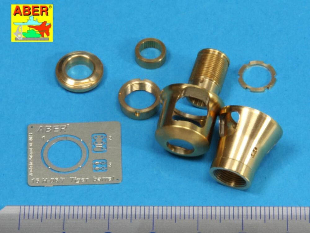Late Muzzle Brake Used On German 8 8cm Barrel Tiger I- Late And Tiger Ii (Henschel Turret)  [Tamiya]