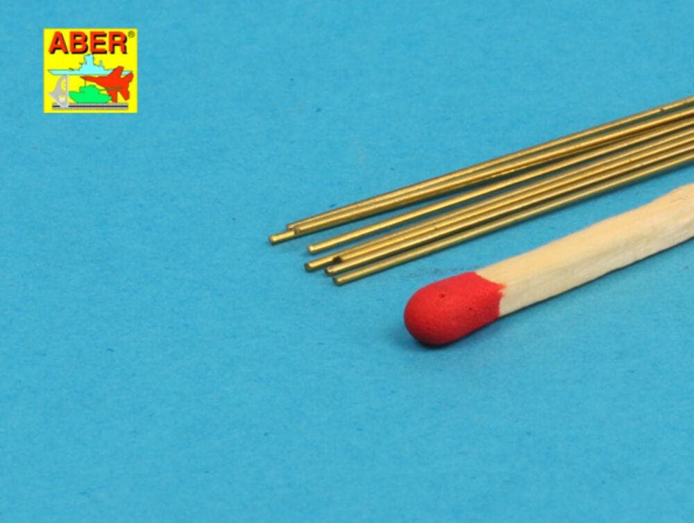 Brass Round Rods 0,5mm Lenght 250mm X 8 Pcs.