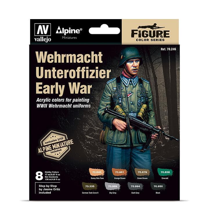 Farb-Set Wehrmacht Unteroffizier, Früh (8 X 17 Ml)