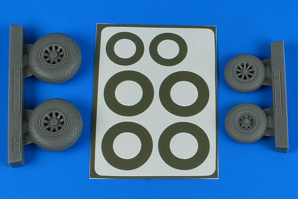 A-26b/C (B-26b/C) Invader - Wheels & Paint Masks Late - Diamond Pattern [Icm]