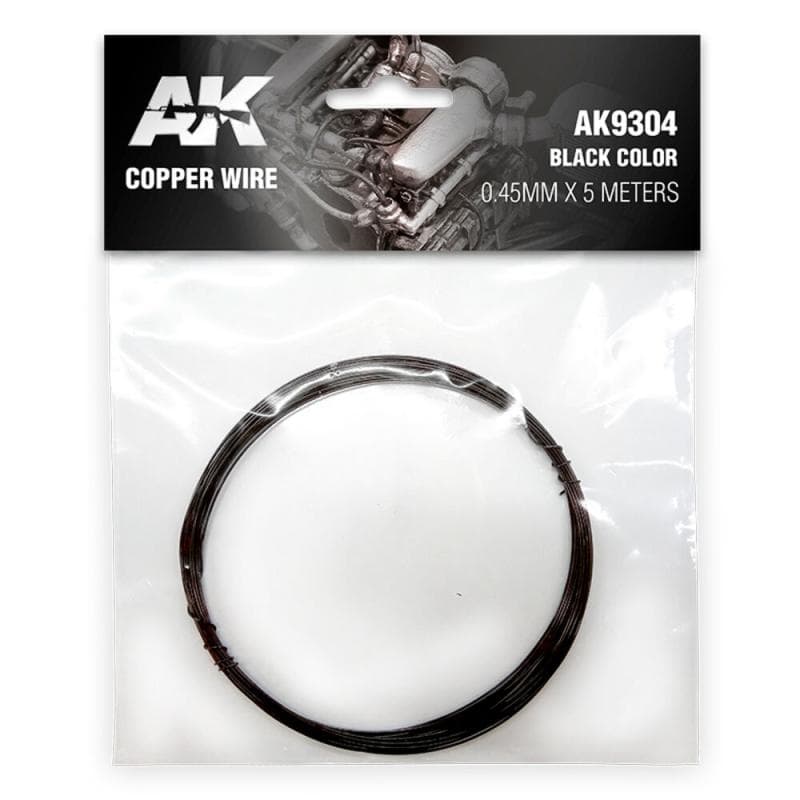 Copper Wire 0.45mm X 5 Meters Black Color
