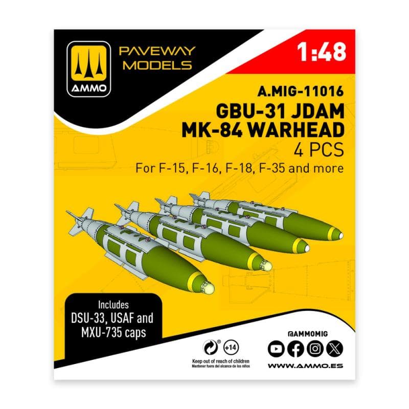 Gbu-31 Jdam, Mk-84 Warhead (4 Pcs)