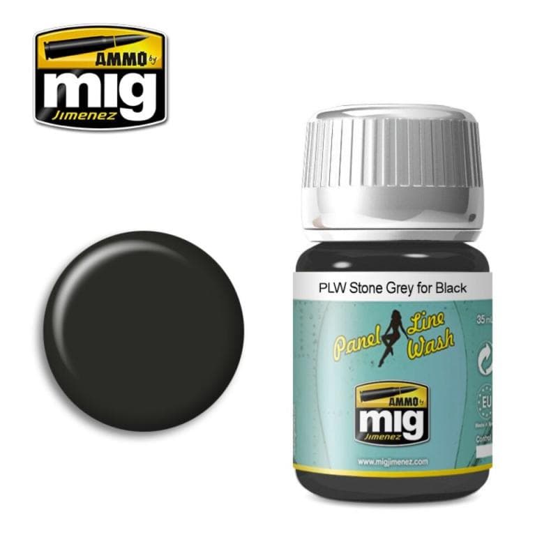 Stone Grey For Black - Panel Line Wash