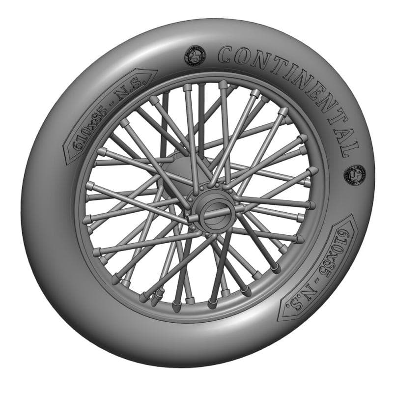 German 610x85 Spoked Wheels - 1 Pair