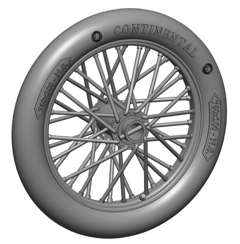 German 760x100 Spoked Wheels - 1 Pair