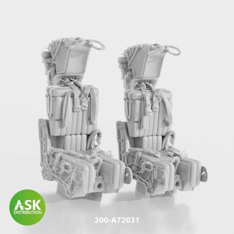 Gru7a Ejection Seats With Seat Belts 2 Pcs, Rec. For F-14a/B Early - 3d Print [Great Wall Hobby]