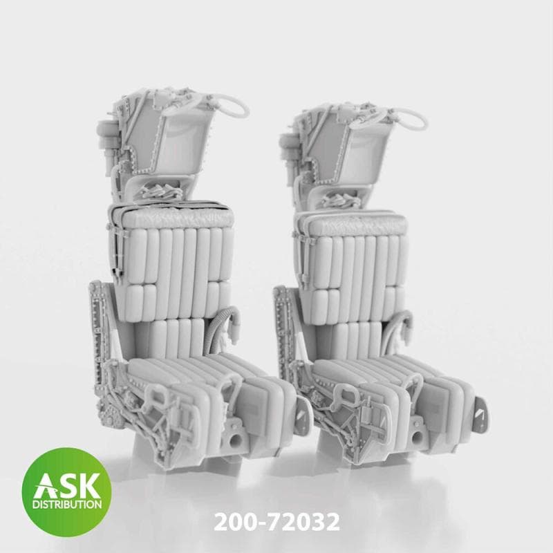 Gru7a Ejection Seats Excluding Seat Belts 2 Pcs, Rec. For F-14a/B Early - 3d Print [Great Wall Hobby]