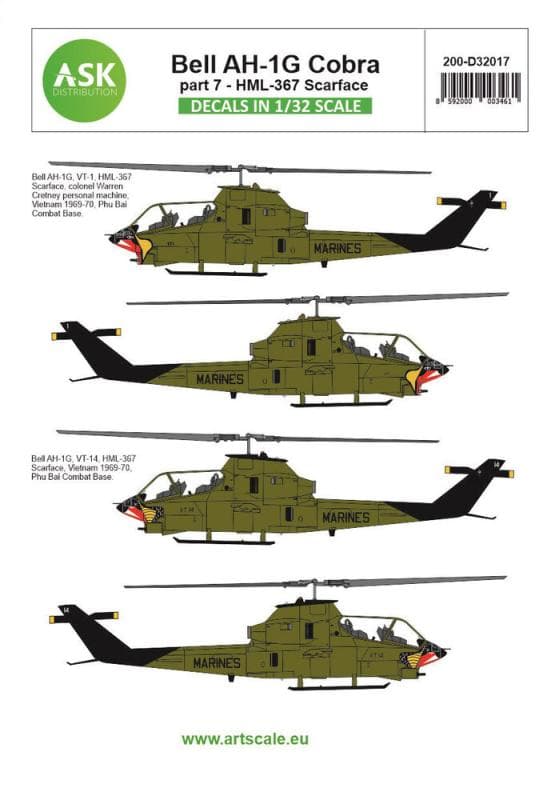 Bell Ah-1g Cobra Part 7 - Hml367 Scarface