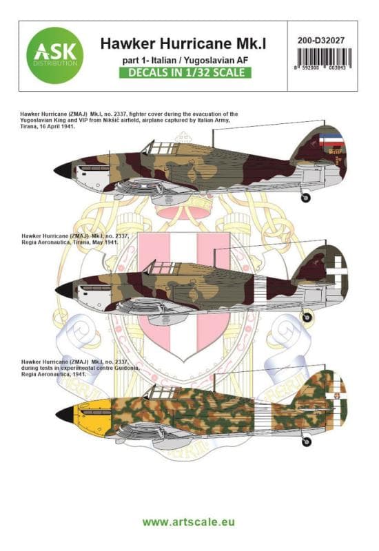 Hawker Hurricane Mk.I  Part 1 - Italian Af And Jugoslavia Af