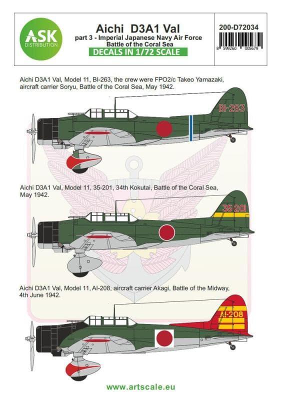 Aichi D3a1 Val Part 3 - Japanese Imperial Army Air Service, Battle Of The Coral Sea